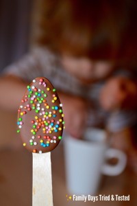 Easter & Spring Ideas - hot chocolate dipping spoons