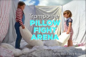 Trampoline Pillow Fight arena