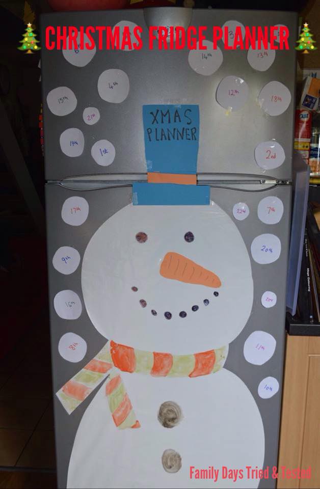 Christmas fridge planner