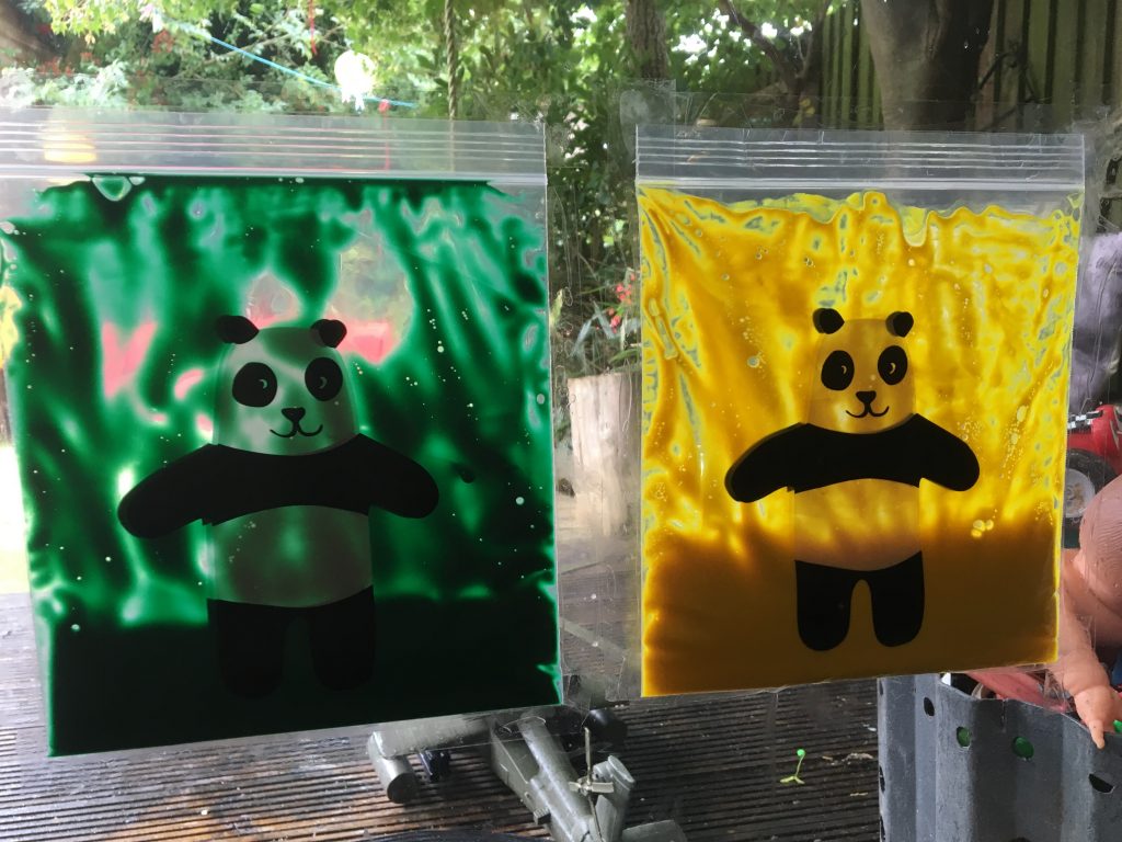 sensory window paint bags