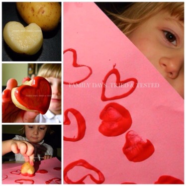 Heart stamp cards - Valentine's Day Ideas