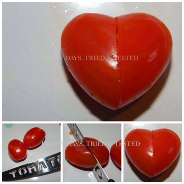 Heart Cherry Tomatoes - Valentine's Day Ideas