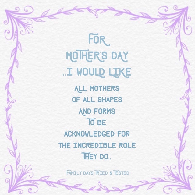 For Mother's Day I Would Like...