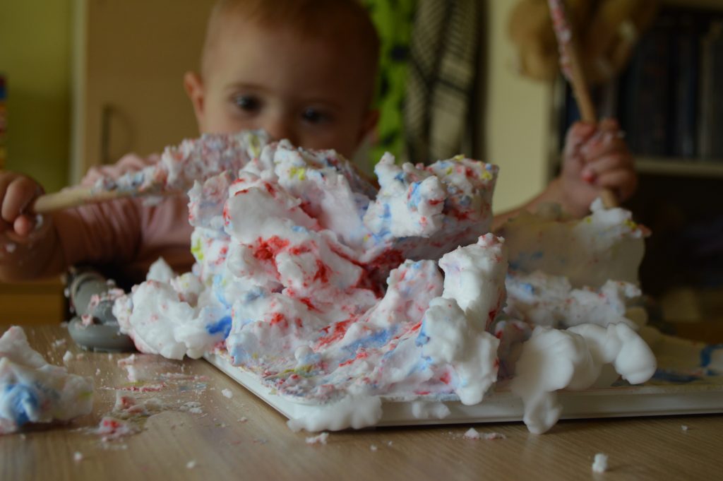 Soap Foam Toddler Sensory Play