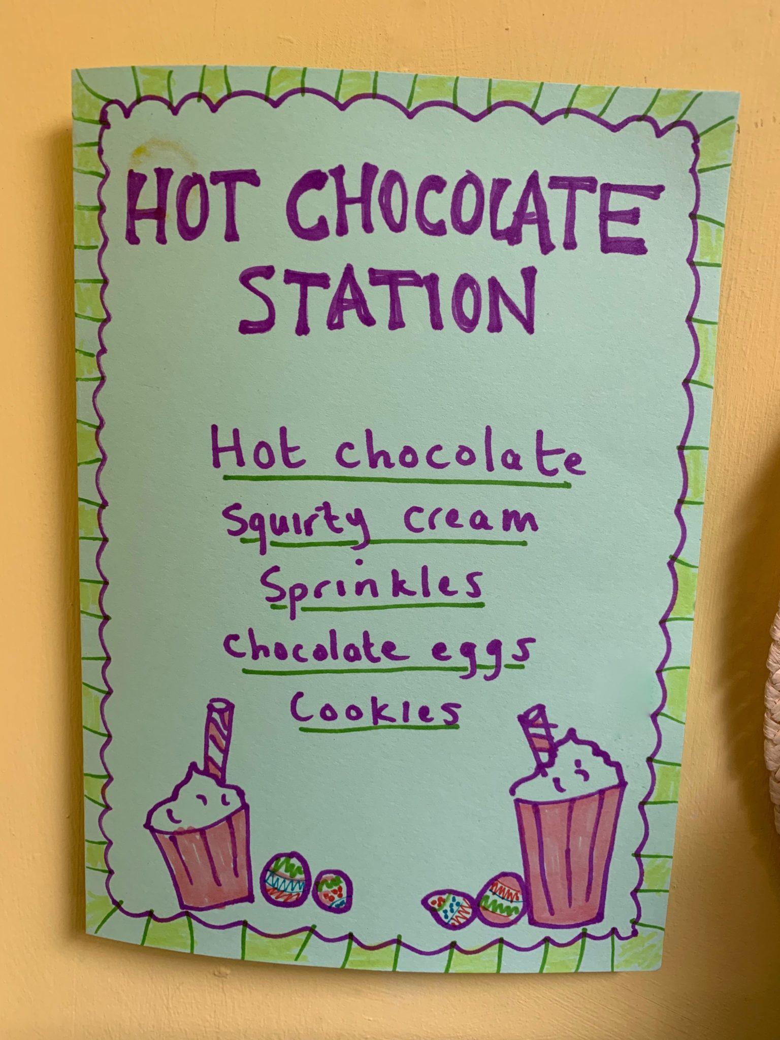 Easter Crockpot Hot Chocolate Station